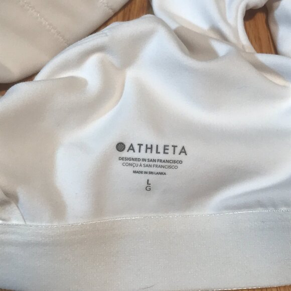 Athleta White Workout Crop Top with Cut Outs size L - Picture 10 of 10